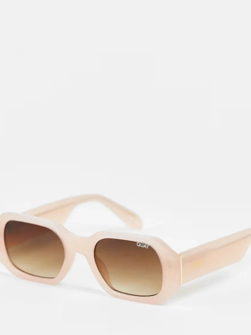 Quay Australia Hyped Up Square Sunglasses- Pink